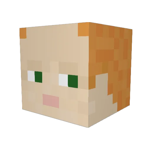 Nona_G Minecraft avatar head, 3D render