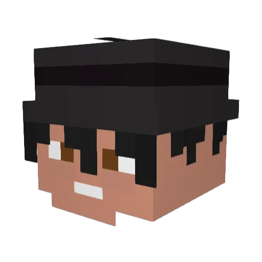 Noname228 Minecraft avatar head, 3D render