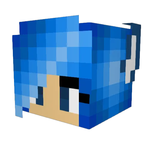 NonamePlay_HD Minecraft avatar head, 3D render