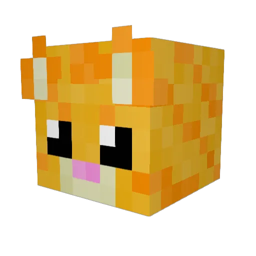 Nonanovo Minecraft avatar head, 3D render