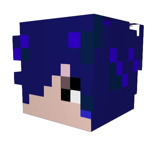 Noncert Minecraft avatar head, 3D render