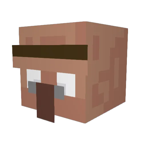 Noncetril Minecraft avatar head, 3D render