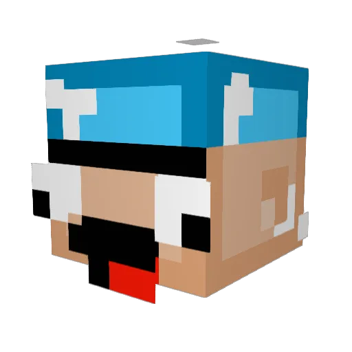 NonceyNobby Minecraft avatar head, 3D render