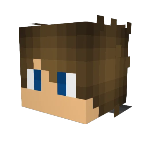NonchalantSkittl Minecraft avatar head, 3D render