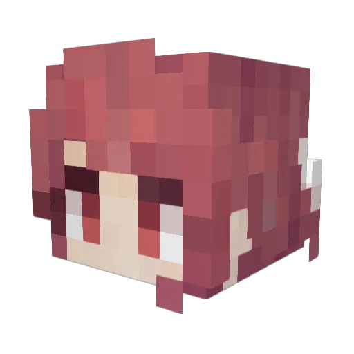 NoneMilkkk Minecraft avatar head, 3D render