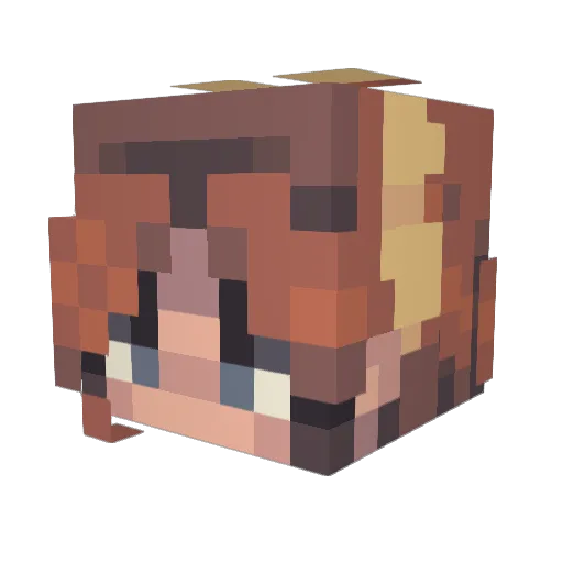 NoneOfUrLizness Minecraft avatar head, 3D render