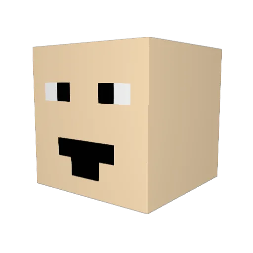 None_Punch_Man Minecraft avatar head, 3D render