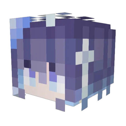 Nonestasia Minecraft avatar head, 3D render