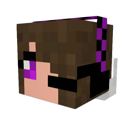 Nonette Minecraft avatar head, 3D render