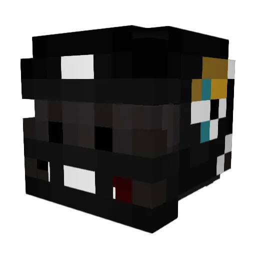 Nonfunctional Minecraft avatar head, 3D render