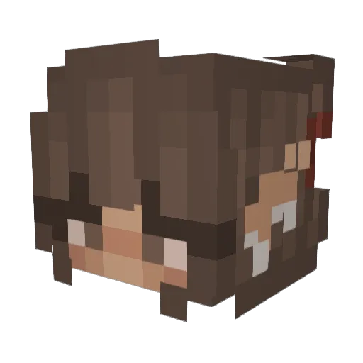 NongElla Minecraft avatar head, 3D render