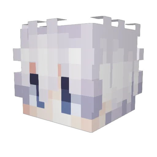 NongRei Minecraft avatar head, 3D render