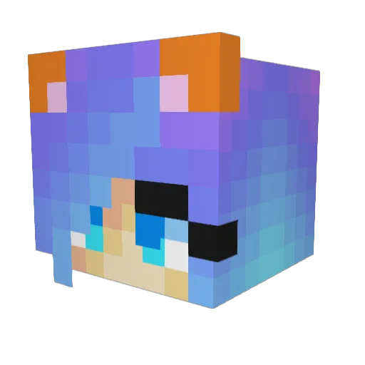 Noni2245 Minecraft avatar head, 3D render