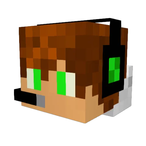 Nonicki Minecraft avatar head, 3D render