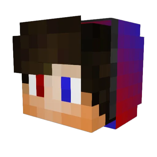 Nonis Minecraft avatar head, 3D render