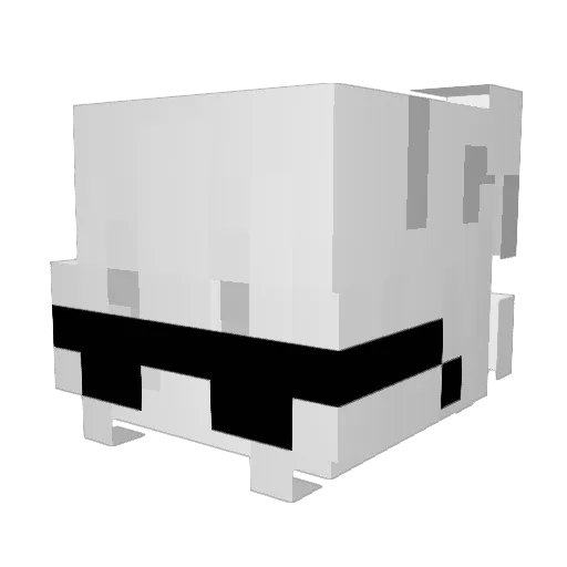 Nonissue Minecraft avatar head, 3D render