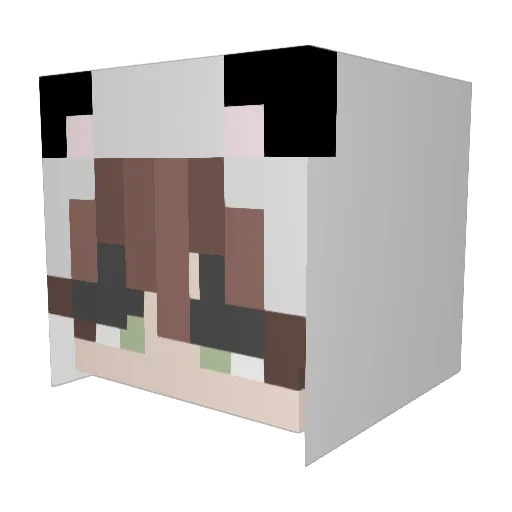 Nonjade Minecraft avatar head, 3D render