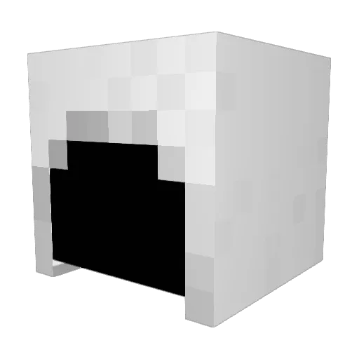 Nonnagara Minecraft avatar head, 3D render