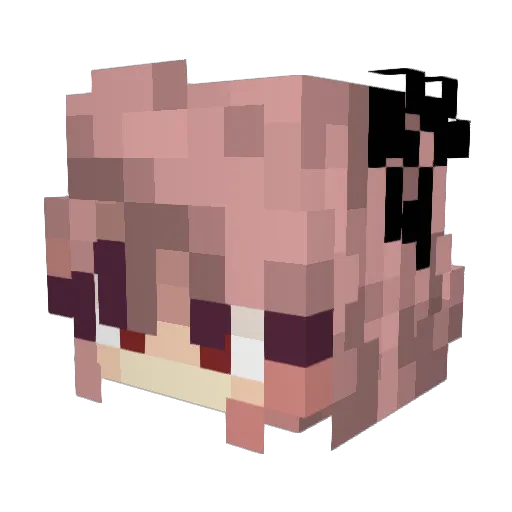 Nonnas Minecraft avatar head, 3D render