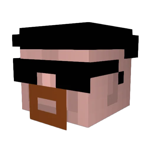 Nonne0609 Minecraft avatar head, 3D render