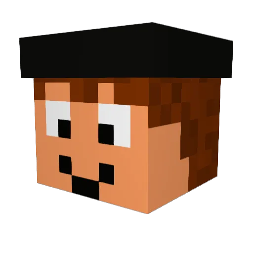 Nonnow Minecraft avatar head, 3D render