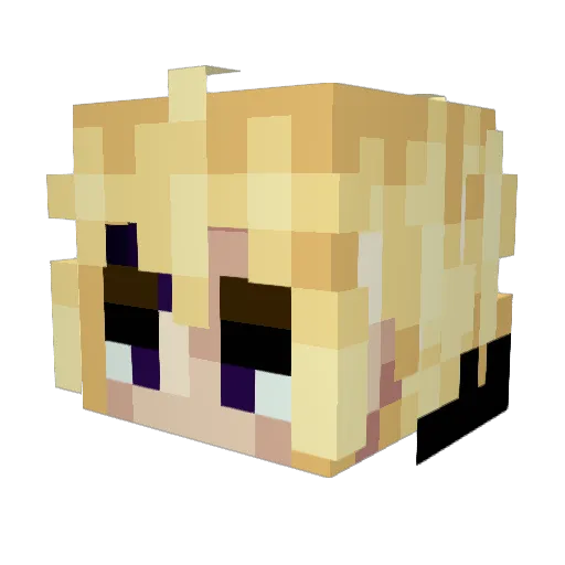 NonnusX Minecraft avatar head, 3D render