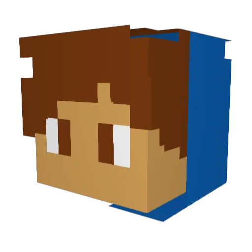 Nono35v6 Minecraft avatar head, 3D render