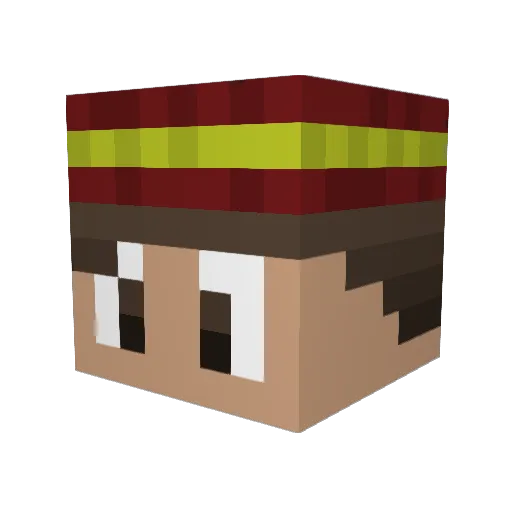 NonoDreams Minecraft avatar head, 3D render