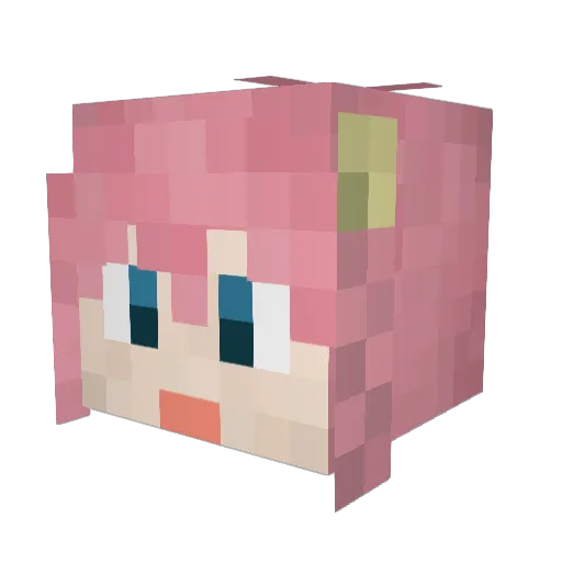 NonoDyna Minecraft avatar head, 3D render