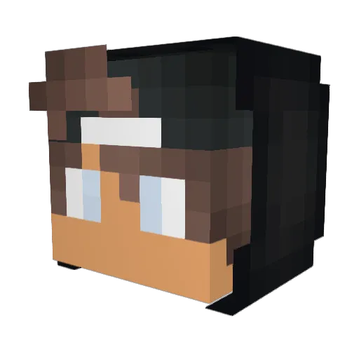 NonoZero Minecraft avatar head, 3D render