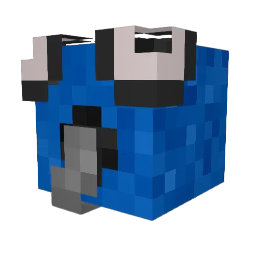 Nono_56L Minecraft avatar head, 3D render