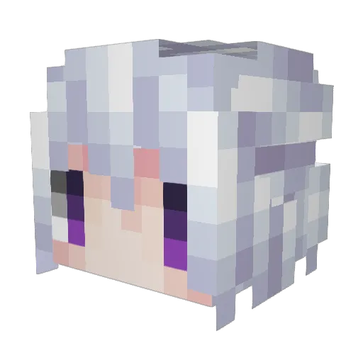 Nonoka_Kano Minecraft avatar head, 3D render
