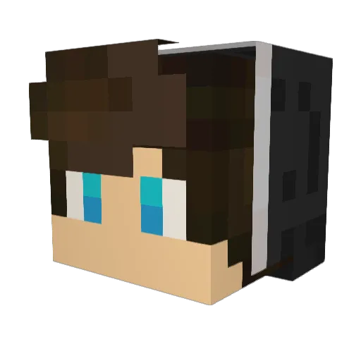 Nonolalande Minecraft avatar head, 3D render