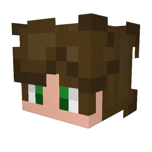 Nonomess Minecraft avatar head, 3D render
