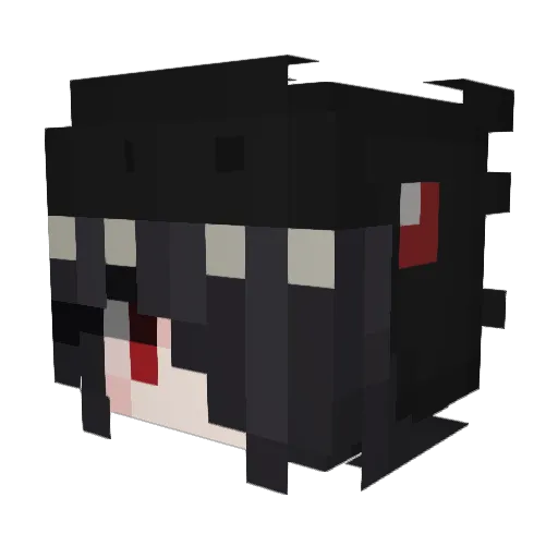 Nonoml Minecraft avatar head, 3D render