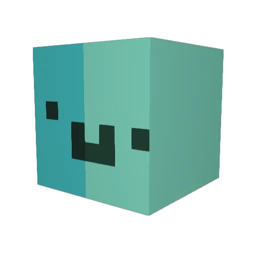 Nonpeco Minecraft avatar head, 3D render