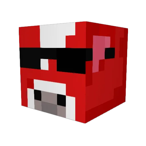 Nonsense15 Minecraft avatar head, 3D render