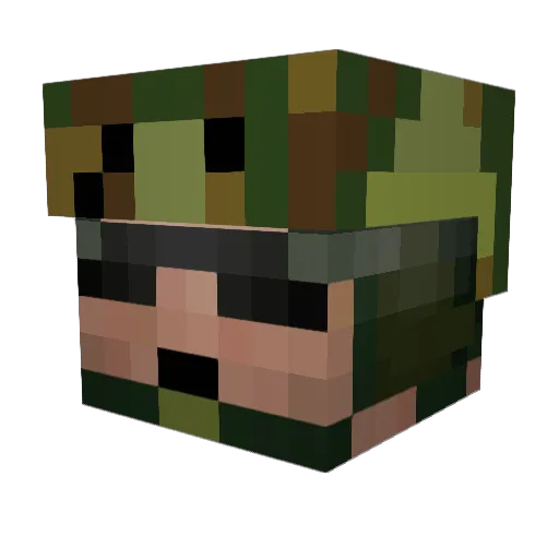 Nonstop_Savage Minecraft avatar head, 3D render