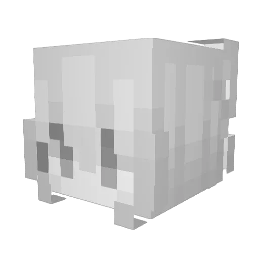 NonxCC Minecraft avatar head, 3D render