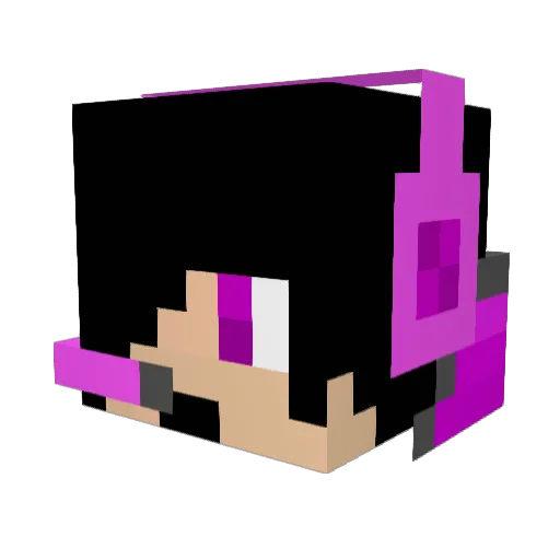 Nonyll Minecraft avatar head, 3D render