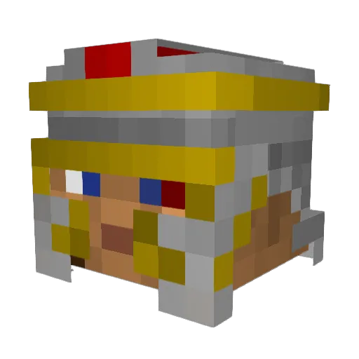 Nonzens Minecraft avatar head, 3D render