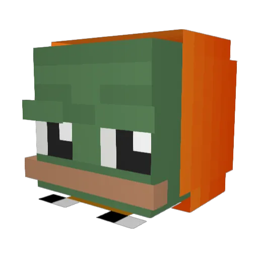 NooBir Minecraft avatar head, 3D render