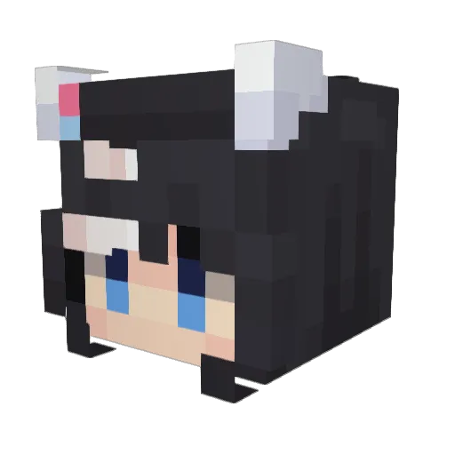 NooTaku69 Minecraft avatar head, 3D render