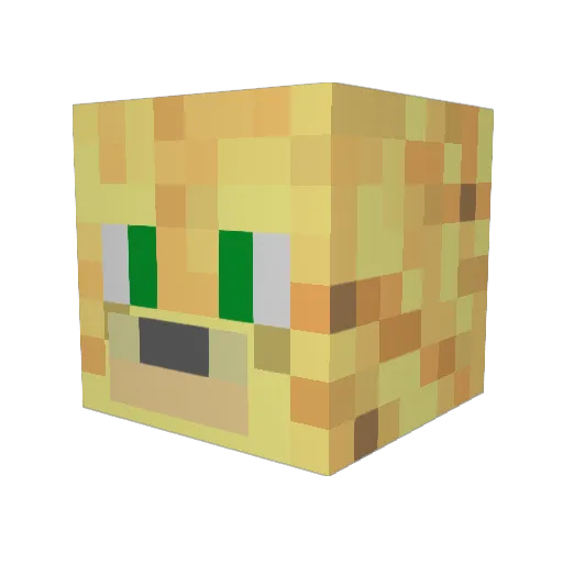 Noob6000 Minecraft avatar head, 3D render