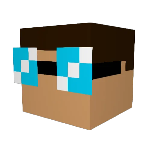 Noob6503 Minecraft avatar head, 3D render