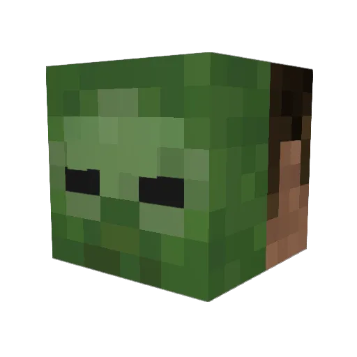 Noob8256 Minecraft avatar head, 3D render