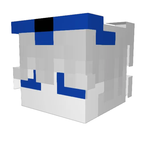 NoobBey Minecraft avatar head, 3D render
