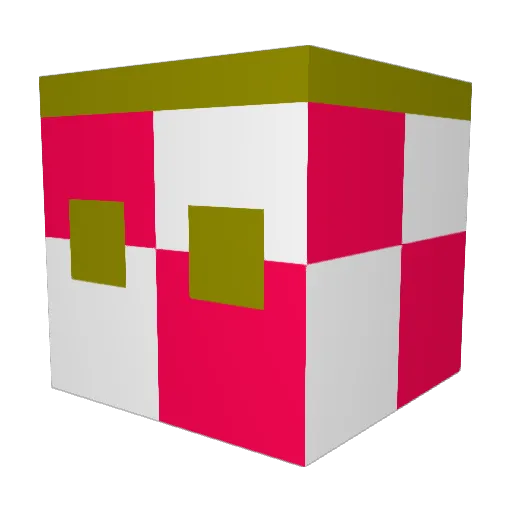 NoobCrafts Minecraft avatar head, 3D render