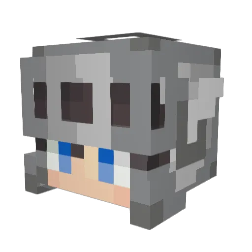NoobLegitz Minecraft avatar head, 3D render
