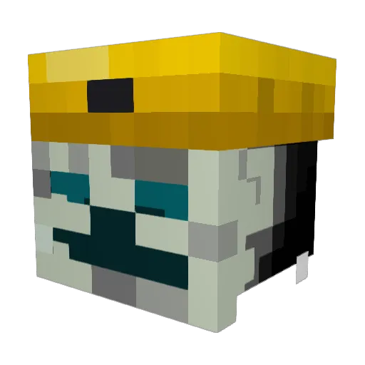 NoobMaster8434 Minecraft avatar head, 3D render
